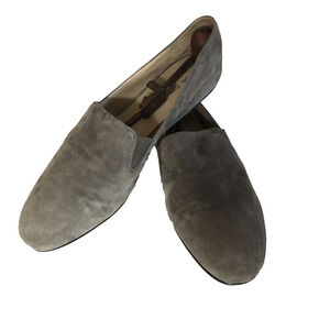 Via Spiga Abia Slip-On Flat Loafer Flat Shoes Suede Size 8.5 Smog Gray